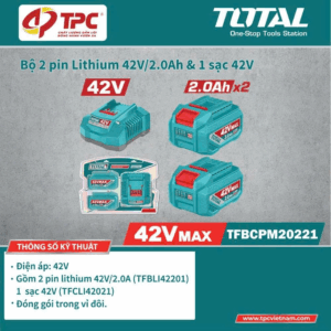 Bộ 2 pin Lithium 42V/2.0Ah & 1 sạc 42V